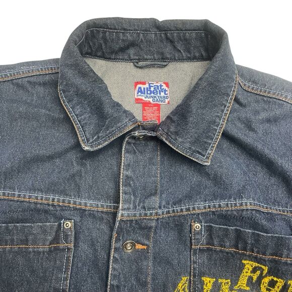 Platinum FUBU Fat Albert & The Junkyard Gang Men's XXL Denim Jacket Vintage - Picture 3 of 16